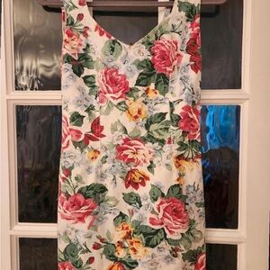 Z. Cavaricci Floral Midi Dress - Red, Green, Blue